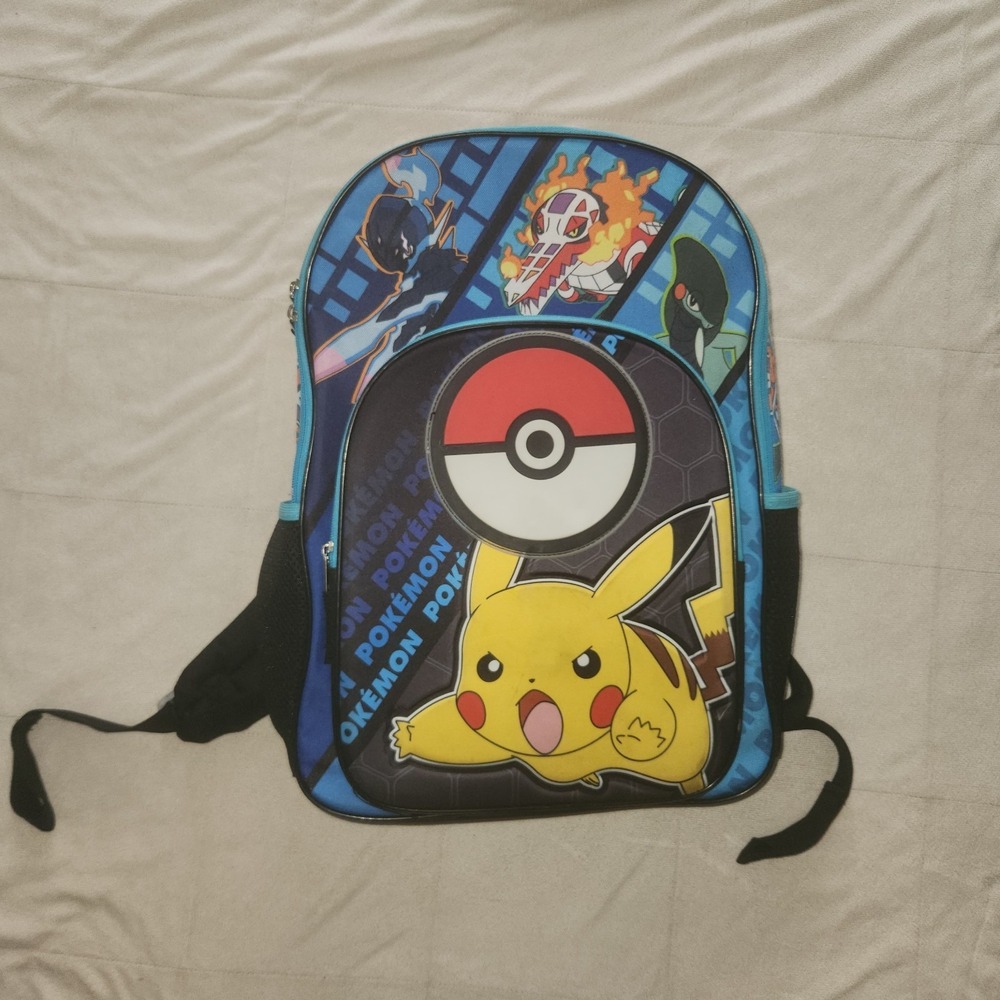 Pokemon Light Up Pokeball 17in Backpack Pokemon Card Pack Laptop Sleeve Padded
